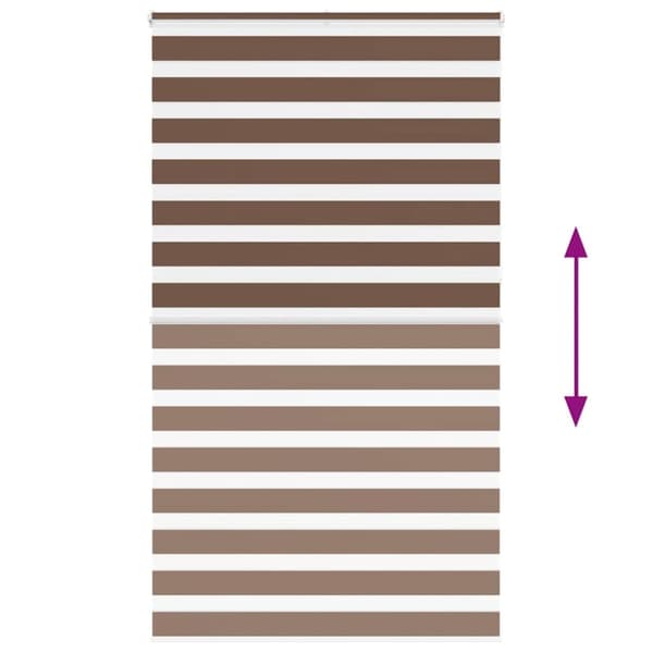 vidaXL Sebragardin brun 135x230 cm stoff bredde 130,9 cm polyester