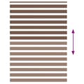 Miniatyrbillede 5 af 11: vidaXL zebragardin brun 155x230 cm stofbredde 150,9 cm polyester