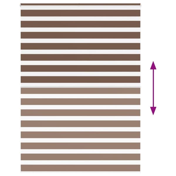 vidaXL zebragardin brun 155x230 cm stofbredde 150,9 cm polyester