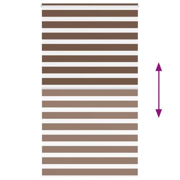 vidaXL zebragardin brun 125x230 cm stofbredde 120,9 cm polyester