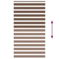 Miniatyrbillede 5 af 11: vidaXL zebragardin brun 125x230 cm stofbredde 120,9 cm polyester