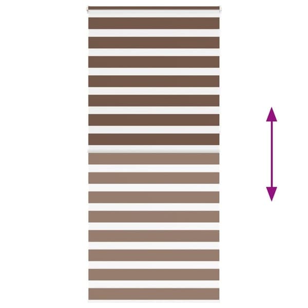 vidaXL Sebragardin brun 115x230 cm stoff bredde 110,9 cm polyester