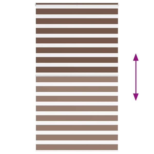 vidaXL zebragardin brun 130x230 cm stofbredde 125,9 cm polyester