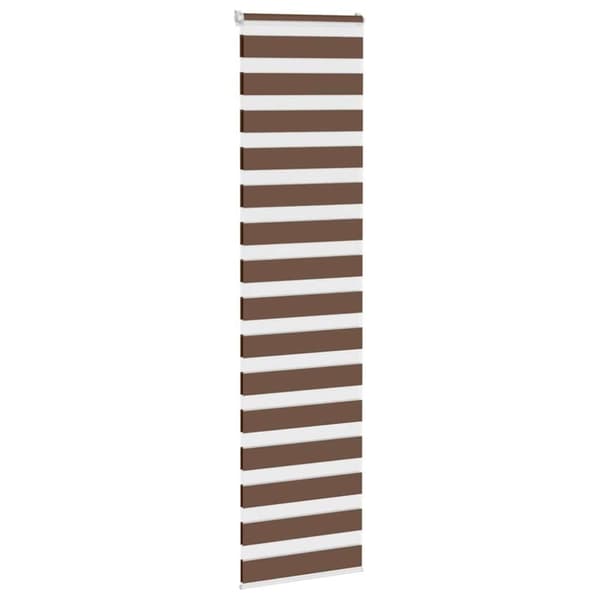 vidaXL Rullgardin zebra brun 55x230 cm tyg bredd 50,9 cm polyester