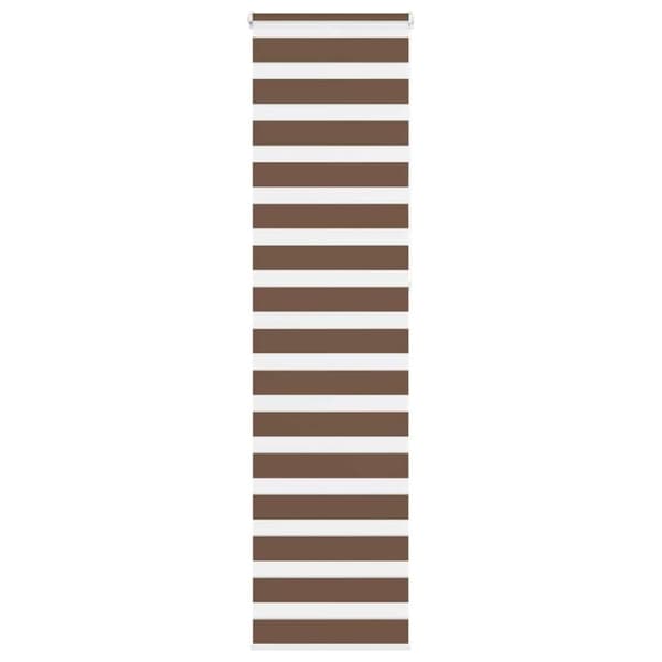 vidaXL Rullgardin zebra brun 55x230 cm tyg bredd 50,9 cm polyester