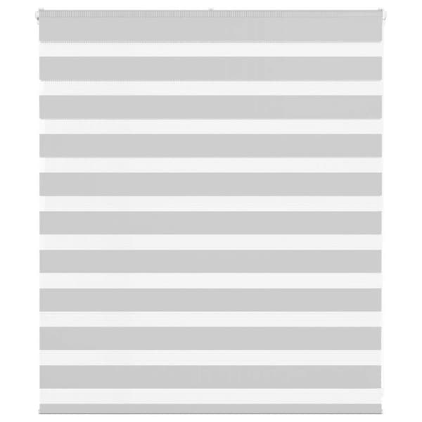 vidaXL zebragardin lysegrå 135x100 cm stofbredde 130,9 cm polyester