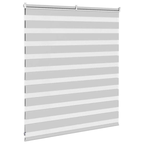 vidaXL Sebragardin lysegrå 135x100 cm stoff bredde 130,9 cm polyester