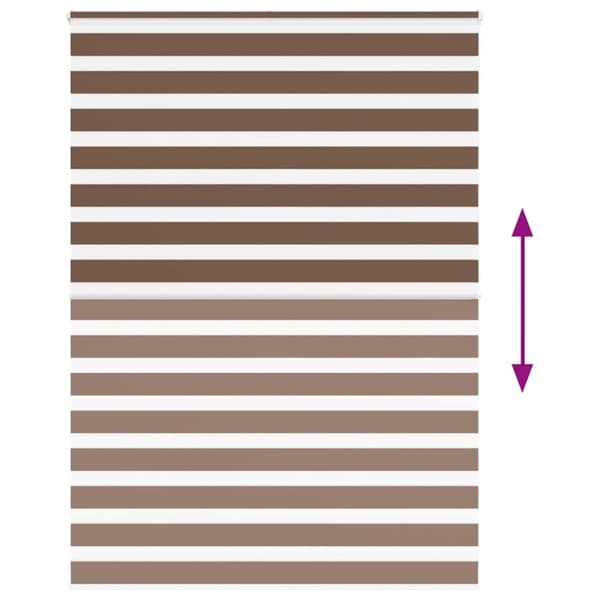 vidaXL zebragardin brun 155x200 cm stofbredde 150,9 cm polyester