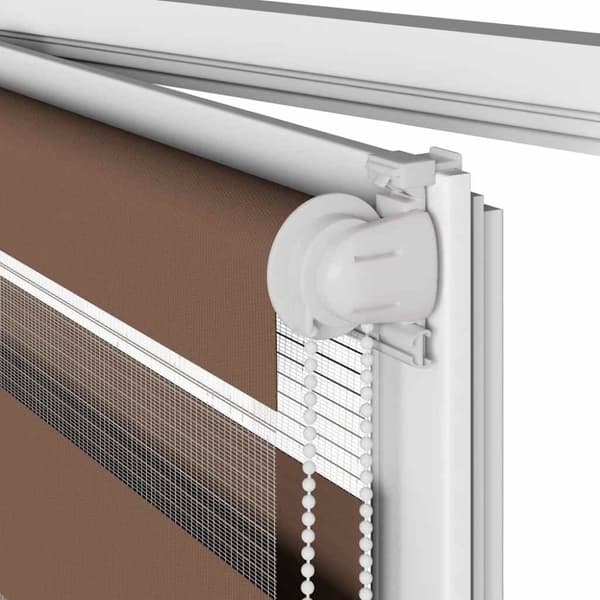 vidaXL Sebragardin brun 145x230 cm stoff bredde 140,9 cm polyester