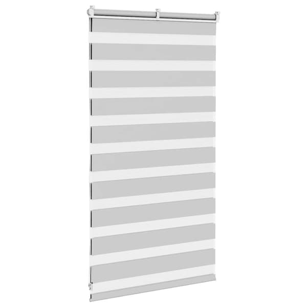 vidaXL Sebragardin lysegrå 75x100 cm stoff bredde 70,9 cm polyester