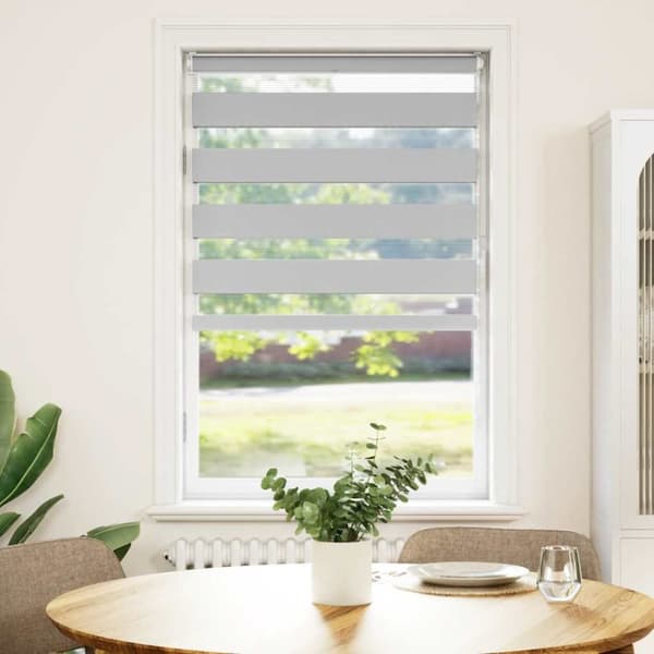vidaXL Sebragardin lysegrå 75x100 cm stoff bredde 70,9 cm polyester