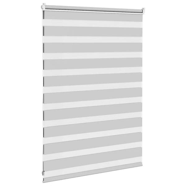 vidaXL Rullgardin zebra ljusgrå 105x100 cm tyg bredd 100,9cm polyester