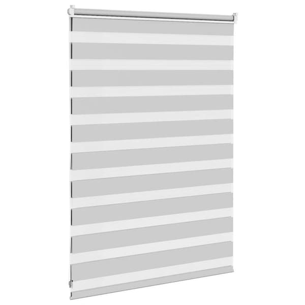 vidaXL zebragardin lysegrå 105x100 cm stofbredde 100,9 cm polyester