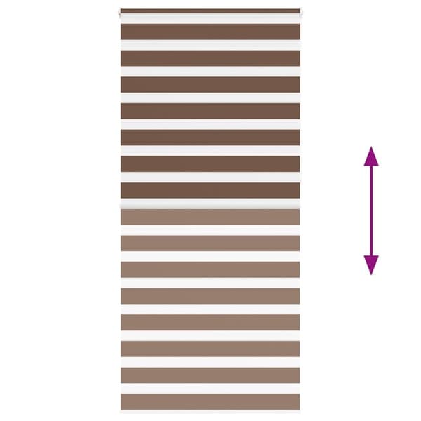 vidaXL zebragardin brun 105x230 cm stofbredde 100,9 cm polyester