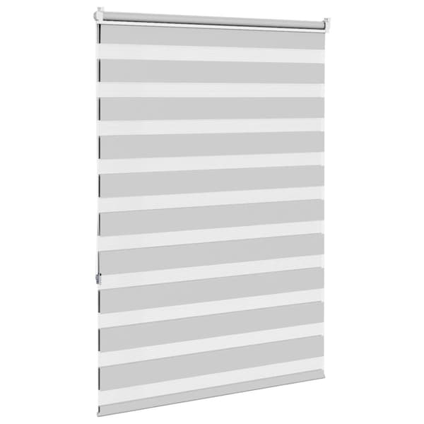 vidaXL Rullgardin zebra ljusgrå 110x150 cm tyg bredd 105,9cm polyester