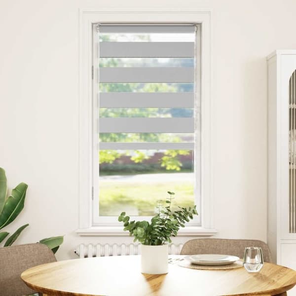 vidaXL zebragardin lysegrå 65x150 cm stofbredde 60,9 cm polyester