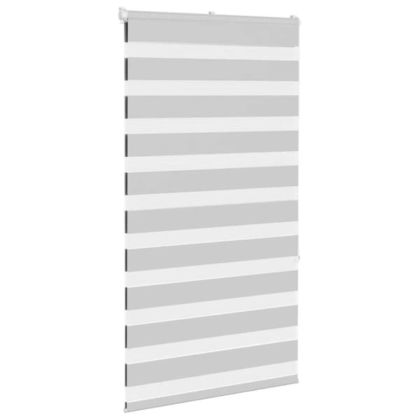 vidaXL Rullgardin zebra ljusgrå 85x150 cm tyg bredd 80,9 cm polyester