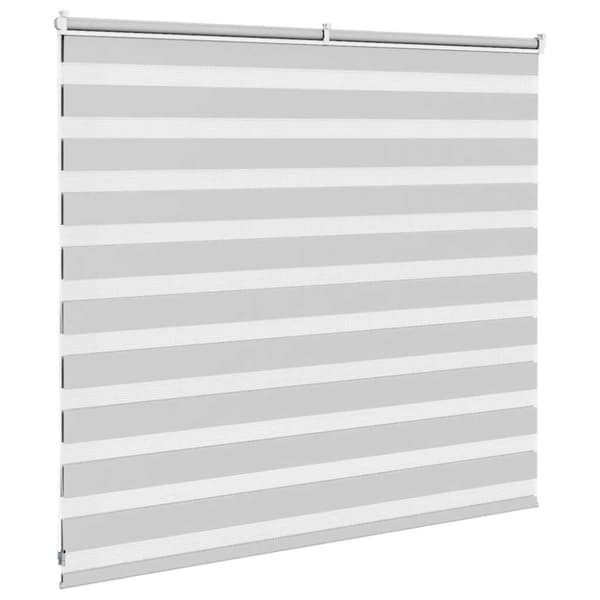 vidaXL Rullgardin zebra ljusgrå 165x100 cm tyg bredd 160,9cm polyester