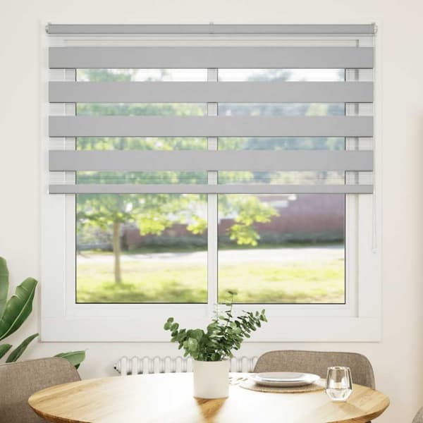 vidaXL zebragardin lysegrå 150x100 cm stofbredde 145,9 cm polyester