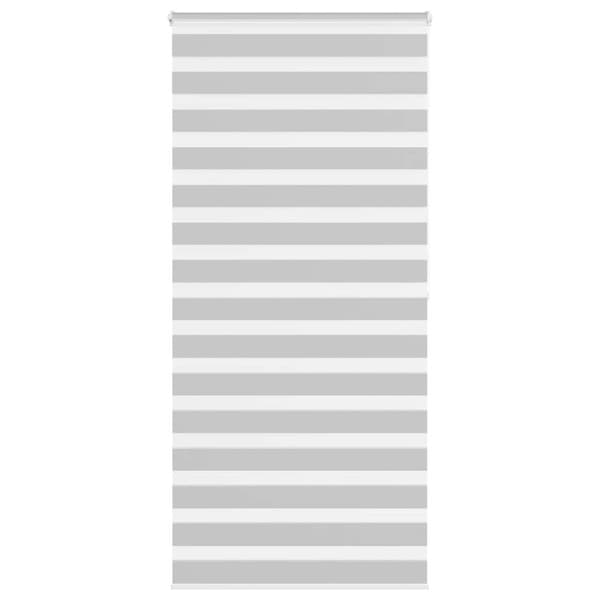 vidaXL Rullgardin zebra ljusgrå 95x200 cm tyg bredd 90,9 cm polyester