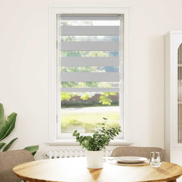 vidaXL zebragardin lysegrå 60x150 cm stofbredde 55,9 cm polyester