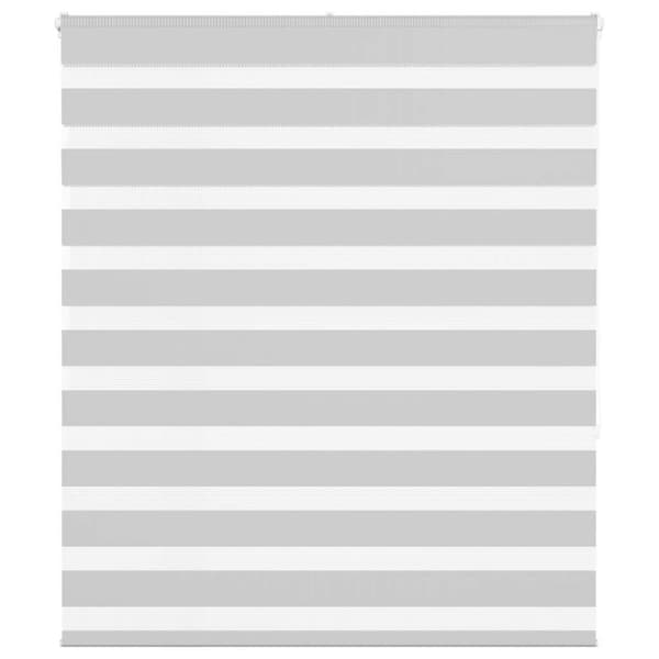 vidaXL zebragardin lysegrå 125x150 cm stofbredde 120,9 cm polyester