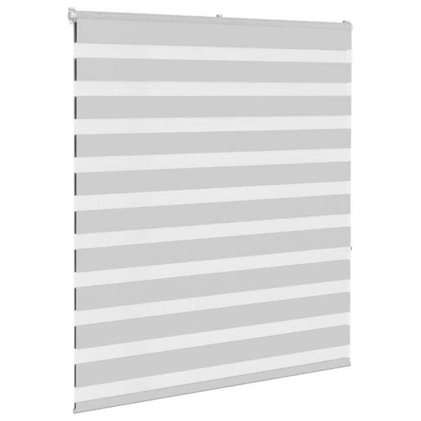 vidaXL Rullgardin zebra ljusgrå 120x150 cm tyg bredd 115,9cm polyester