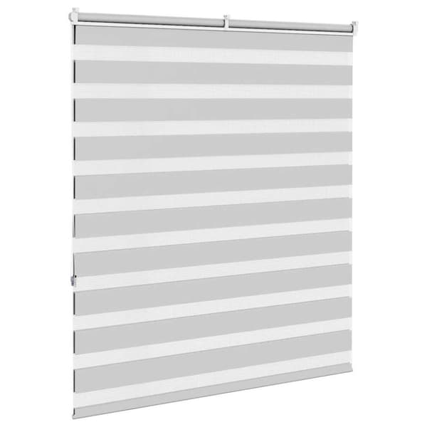 vidaXL Rullgardin zebra ljusgrå 120x150 cm tyg bredd 115,9cm polyester