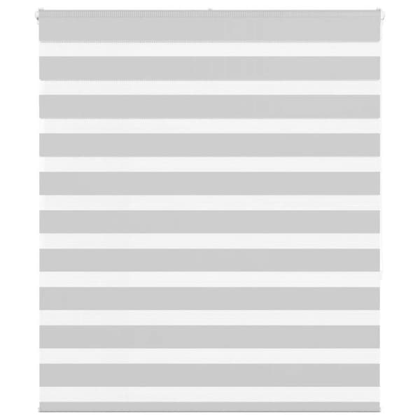 vidaXL Rullgardin zebra ljusgrå 120x150 cm tyg bredd 115,9cm polyester