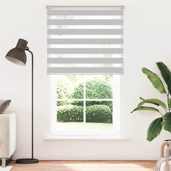vidaXL Sebragardin lysegrå 135x200 cm stoff bredde 130,9 cm polyester