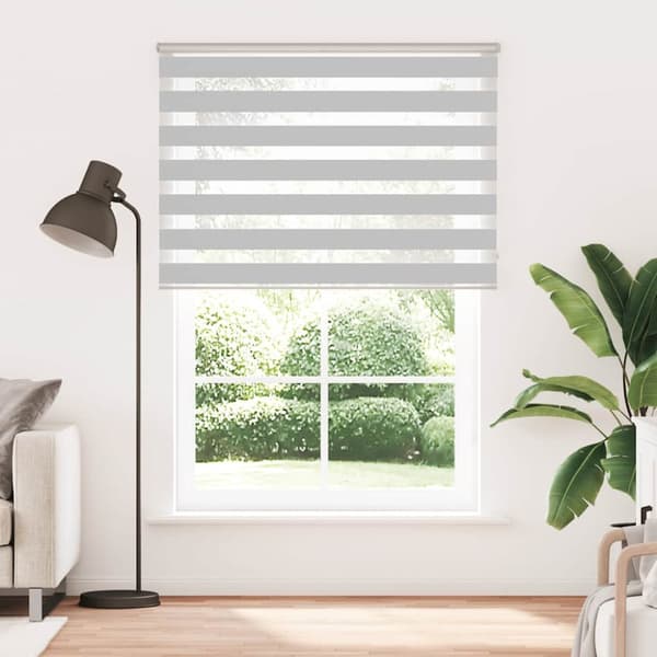 vidaXL Rullgardin zebra ljusgrå 135x230 cm tyg bredd 130,9cm polyester