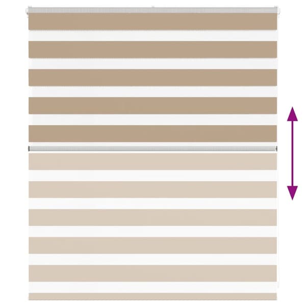 vidaXL Sebragardin sandbrun 120x100 cm stoff bredde 115,9 cm polyester