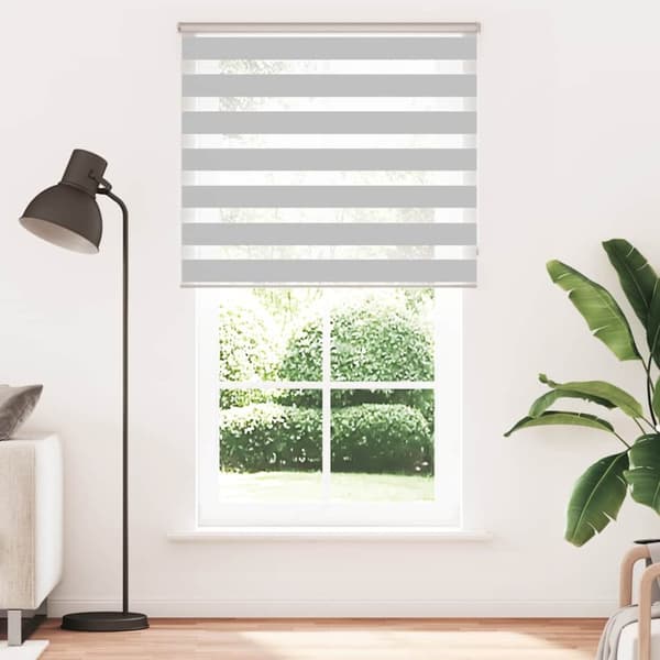 vidaXL Sebragardin lysegrå 130x230 cm stoff bredde 125,9 cm polyester
