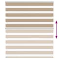Miniatyrbillede 5 af 11: vidaXL zebragardin sandbrun 125x100 cm stofbredde 120,9 cm polyester