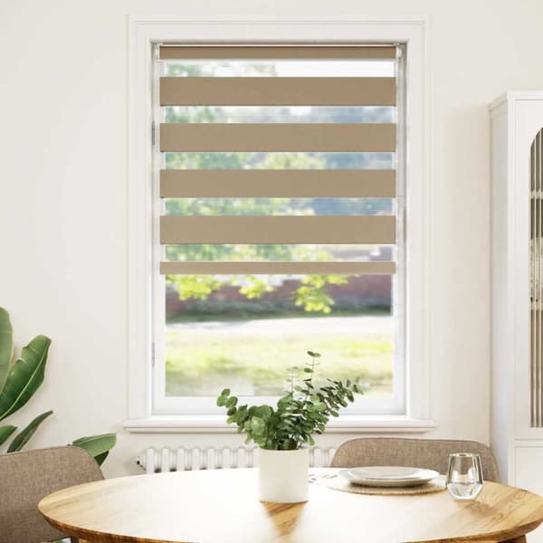 vidaXL Sebragardin sandbrun 80x100 cm stoff bredde 75,9 cm polyester