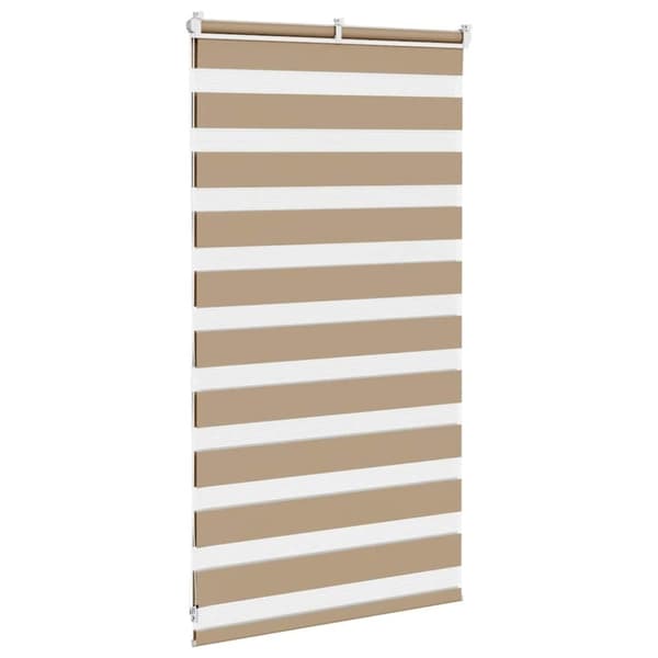 vidaXL zebragardin sandbrun 85x100 cm stofbredde 80,9 cm polyester