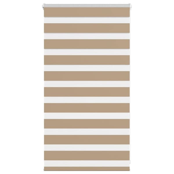 vidaXL zebragardin sandbrun 85x100 cm stofbredde 80,9 cm polyester