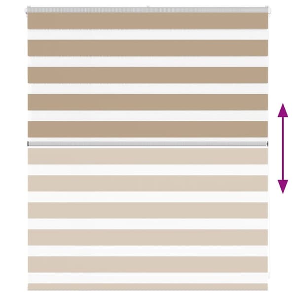 vidaXL Rullgardin zebra 125x100 cm tyg bredd 120,9 cm polyester