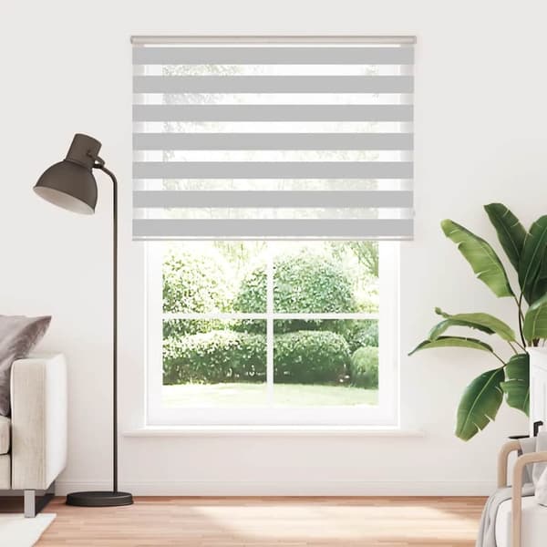 vidaXL zebragardin lysegrå 155x230 cm stofbredde 150,9 cm polyester