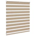 Miniatyrbillede 4 af 11: vidaXL zebragardin sandbrun 120x100 cm stofbredde 115,9 cm polyester