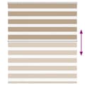 Miniatyrbillede 5 af 11: vidaXL zebragardin sandbrun 120x100 cm stofbredde 115,9 cm polyester