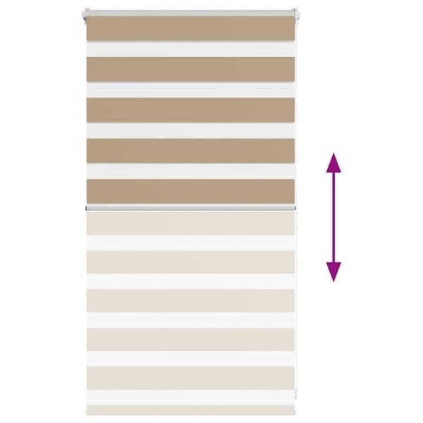 vidaXL zebragardin sandbrun 80x100 cm stofbredde 75,9 cm polyester