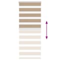Miniatyrbillede 5 af 11: vidaXL zebragardin sandbrun 60x100 cm stofbredde 55,9 cm polyester