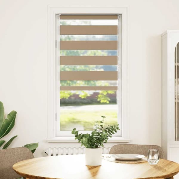vidaXL zebragardin sandbrun 60x100 cm stofbredde 55,9 cm polyester