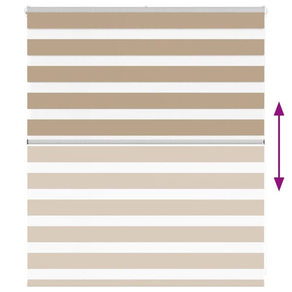 vidaXL Sebragardin sandbrun 130x100 cm stoff bredde 125,9 cm polyester