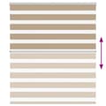 Miniatyrbillede 5 af 11: vidaXL zebragardin sandbrun 130x100 cm stofbredde 125,9 cm polyester
