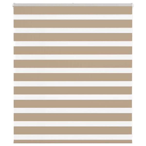 vidaXL zebragardin sandbrun 135x100 cm stofbredde 130,9 cm polyester