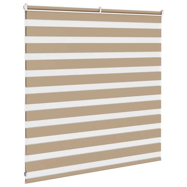 vidaXL zebragardin sandbrun 145x100 cm stofbredde 140,9 cm polyester