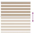 Miniatyrbillede 5 af 11: vidaXL zebragardin sandbrun 145x100 cm stofbredde 140,9 cm polyester