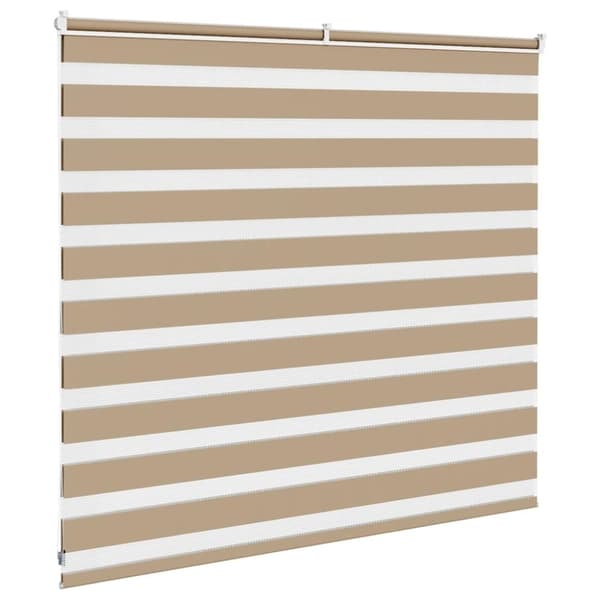 vidaXL zebragardin sandbrun 165x100 cm stofbredde 160,9 cm polyester